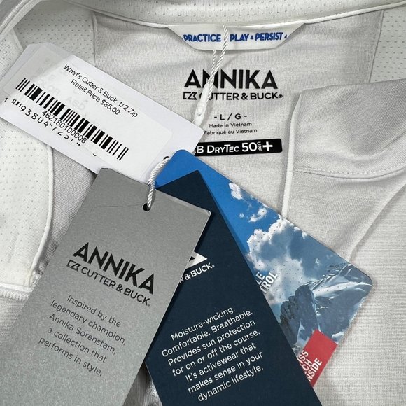 Annika Cutter & Buck‎ Frequency 1/4 Zip Golf Pullover Maketewah CC Women's Large - Picture 10 of 14